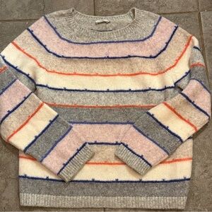 Closed Multicolor Striped Crew Neck Sweater
